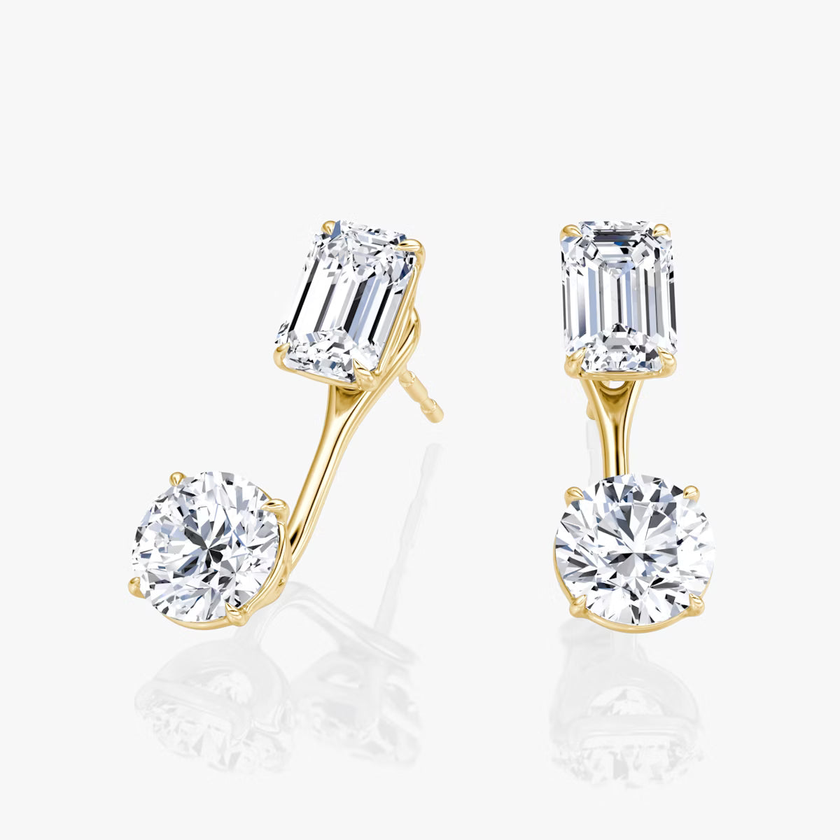 2.00ct Lab Grown Diamond Solitaire Stud & Drop Ear Jacket |IGI Certified