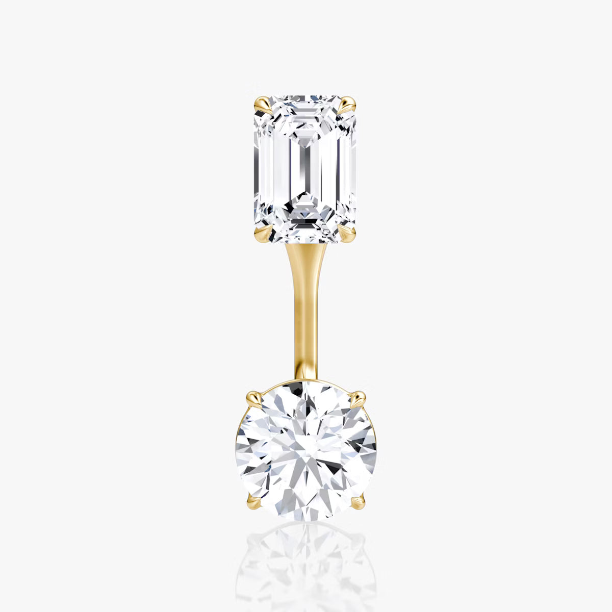 2.00ct Lab Grown Diamond Solitaire Stud & Drop Ear Jacket |IGI Certified