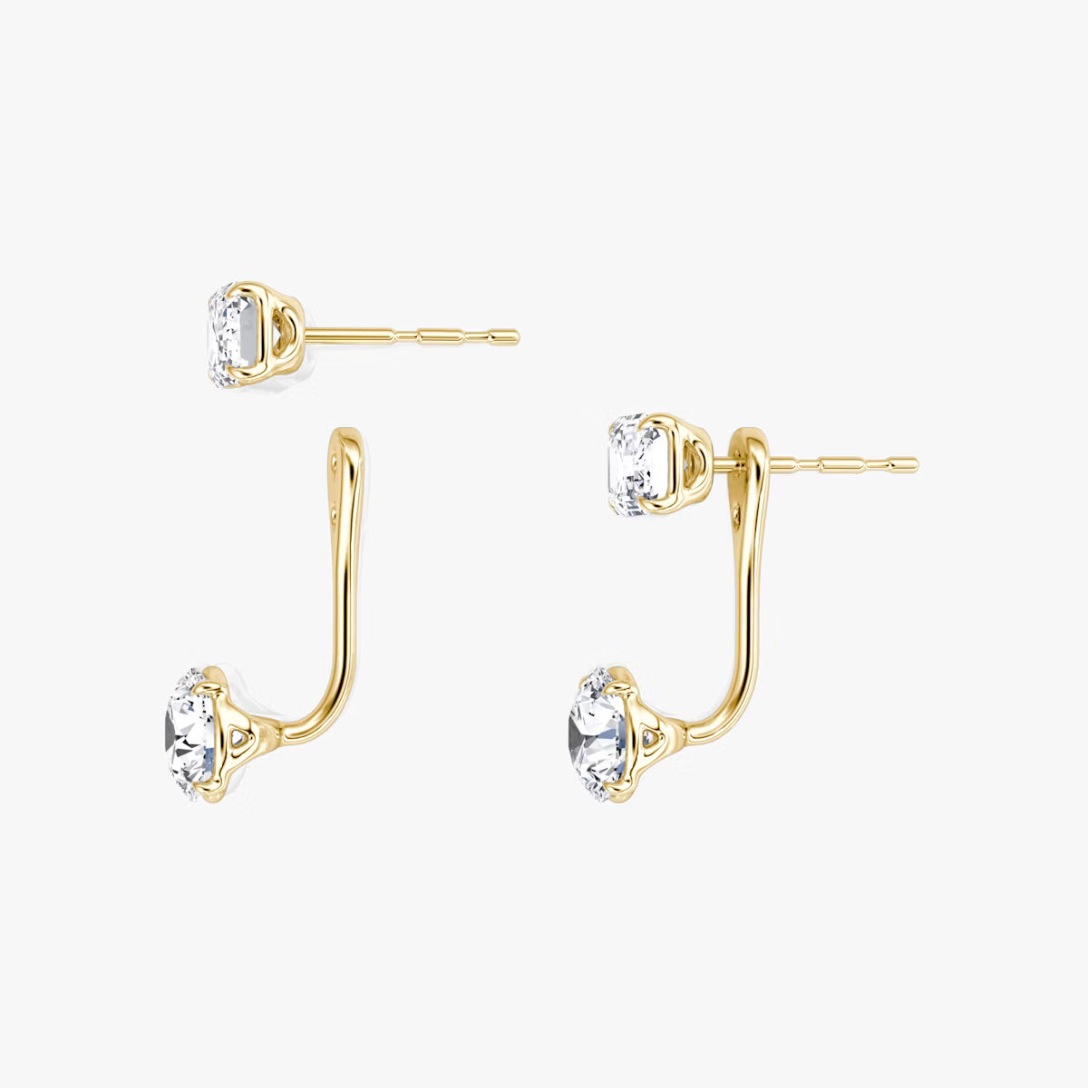 2.00ct Lab Grown Diamond Solitaire Stud & Drop Ear Jacket |IGI Certified