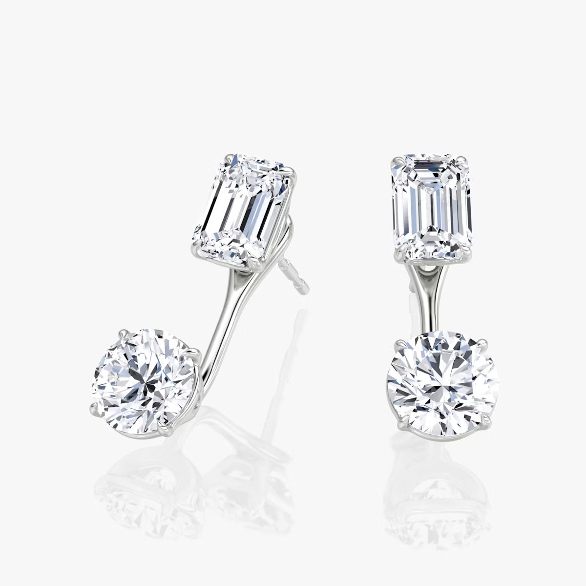 2.00ct Lab Grown Diamond Solitaire Stud & Drop Ear Jacket |IGI Certified
