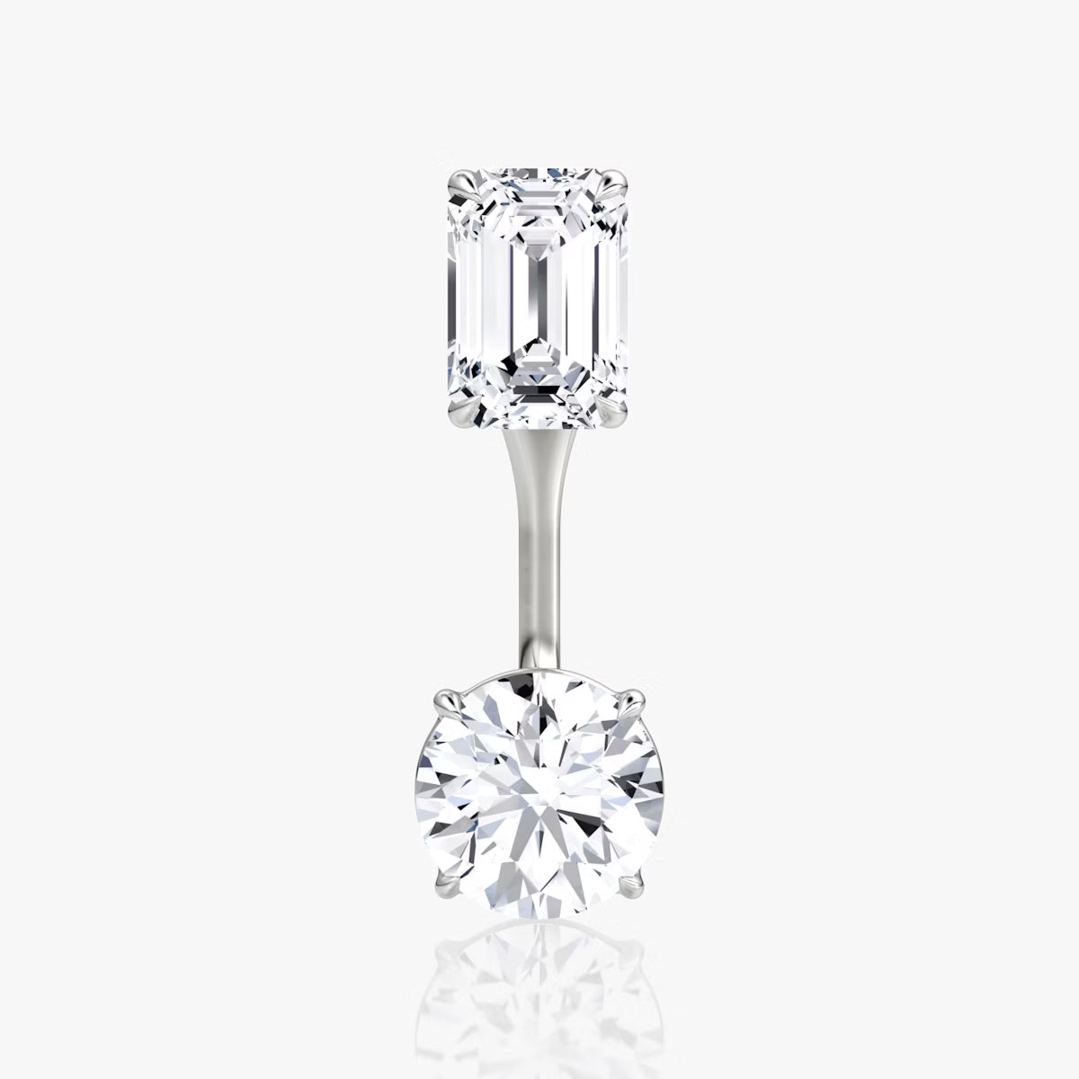 2.00ct Lab Grown Diamond Solitaire Stud & Drop Ear Jacket |IGI Certified