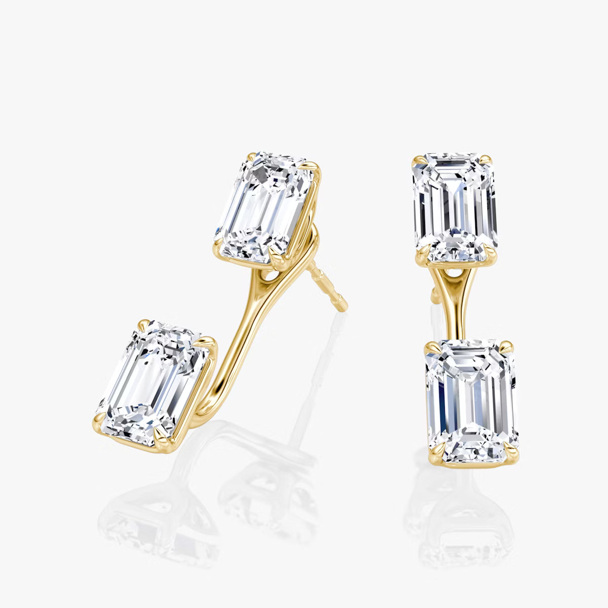 2.00ct Lab Grown Diamond Solitaire Stud & Drop Ear Jacket |IGI Certified