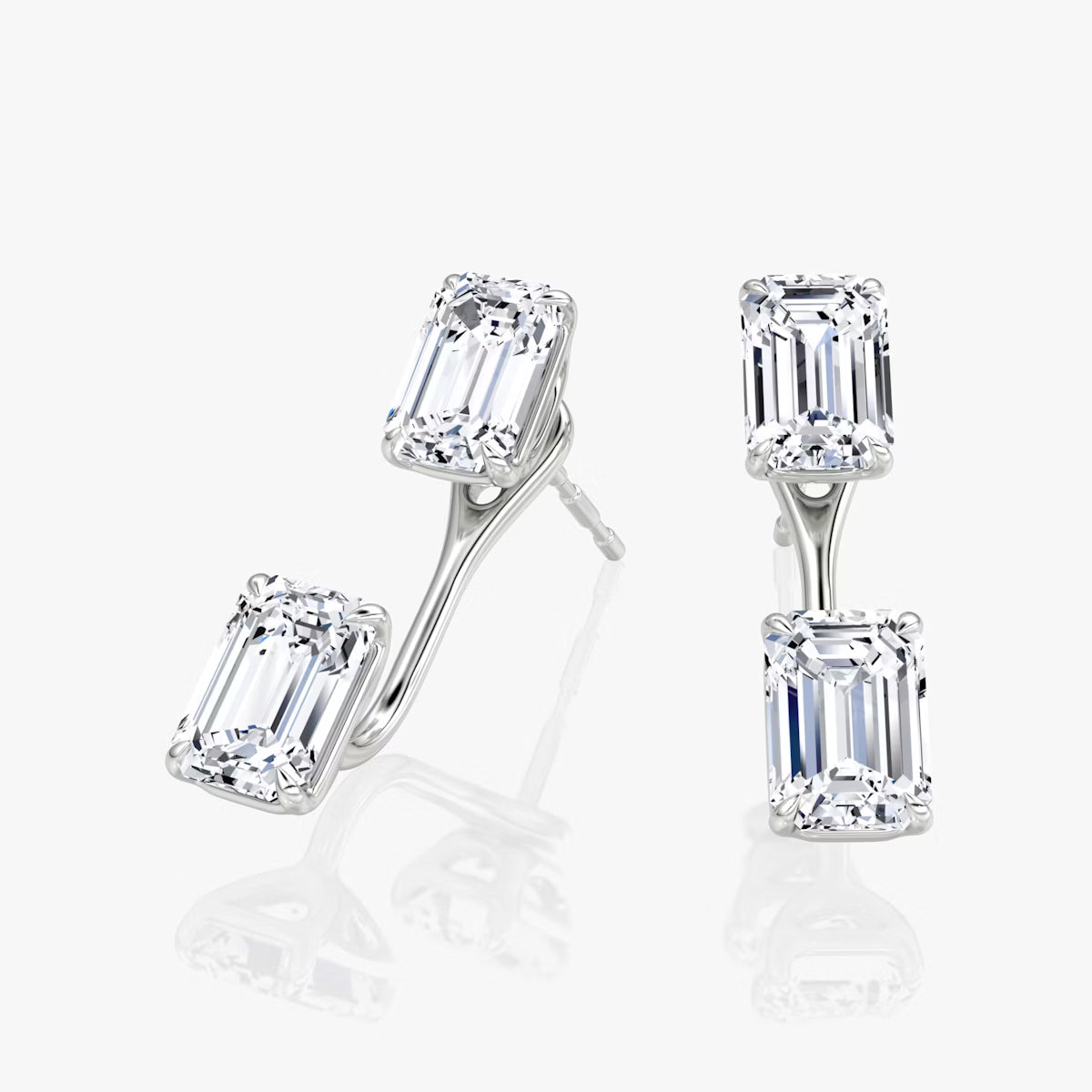 2.00ct Lab Grown Diamond Solitaire Stud & Drop Ear Jacket |IGI Certified