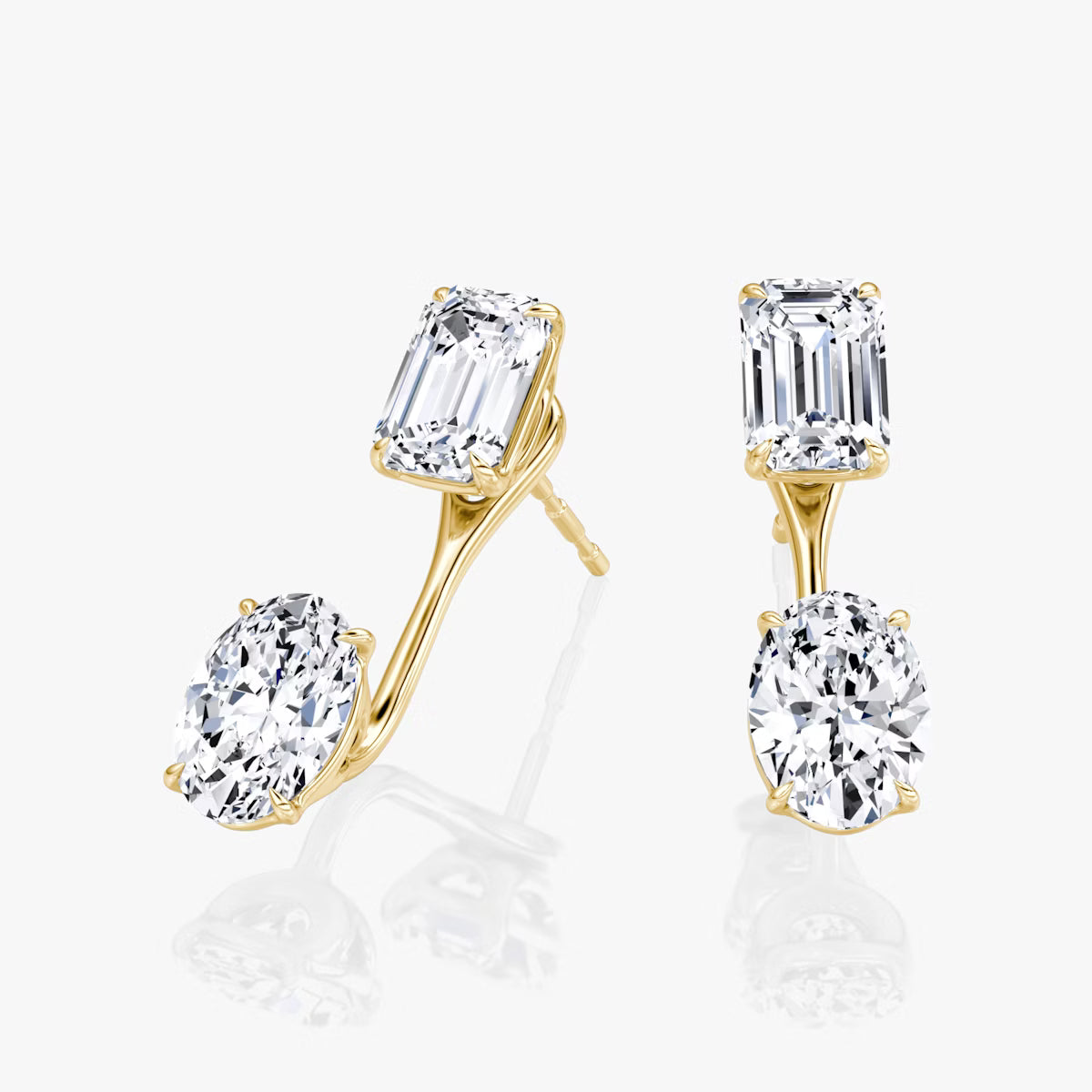 2.00ct Lab Grown Diamond Solitaire Stud & Drop Ear Jacket |IGI Certified