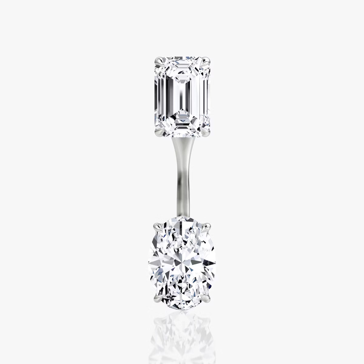 2.00ct Lab Grown Diamond Solitaire Stud & Drop Ear Jacket |IGI Certified