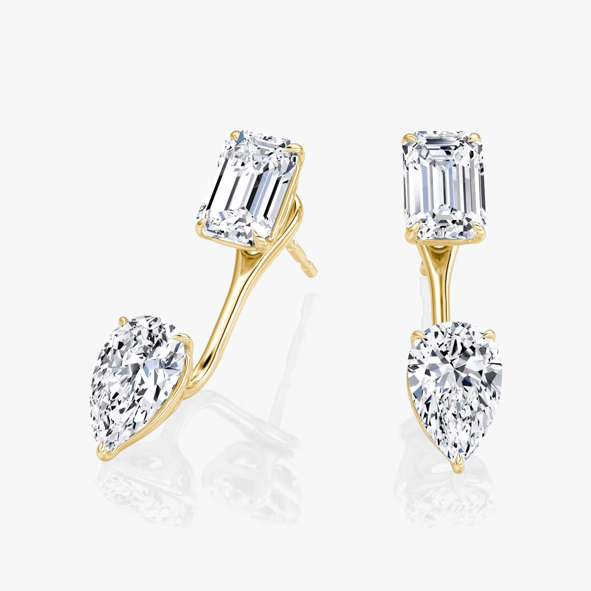 2.00ct Lab Grown Diamond Solitaire Stud & Drop Ear Jacket |IGI Certified