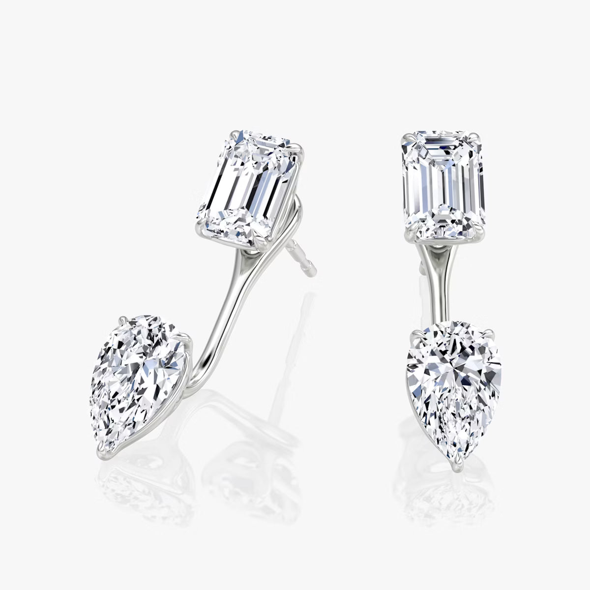 2.00ct Lab Grown Diamond Solitaire Stud & Drop Ear Jacket |IGI Certified