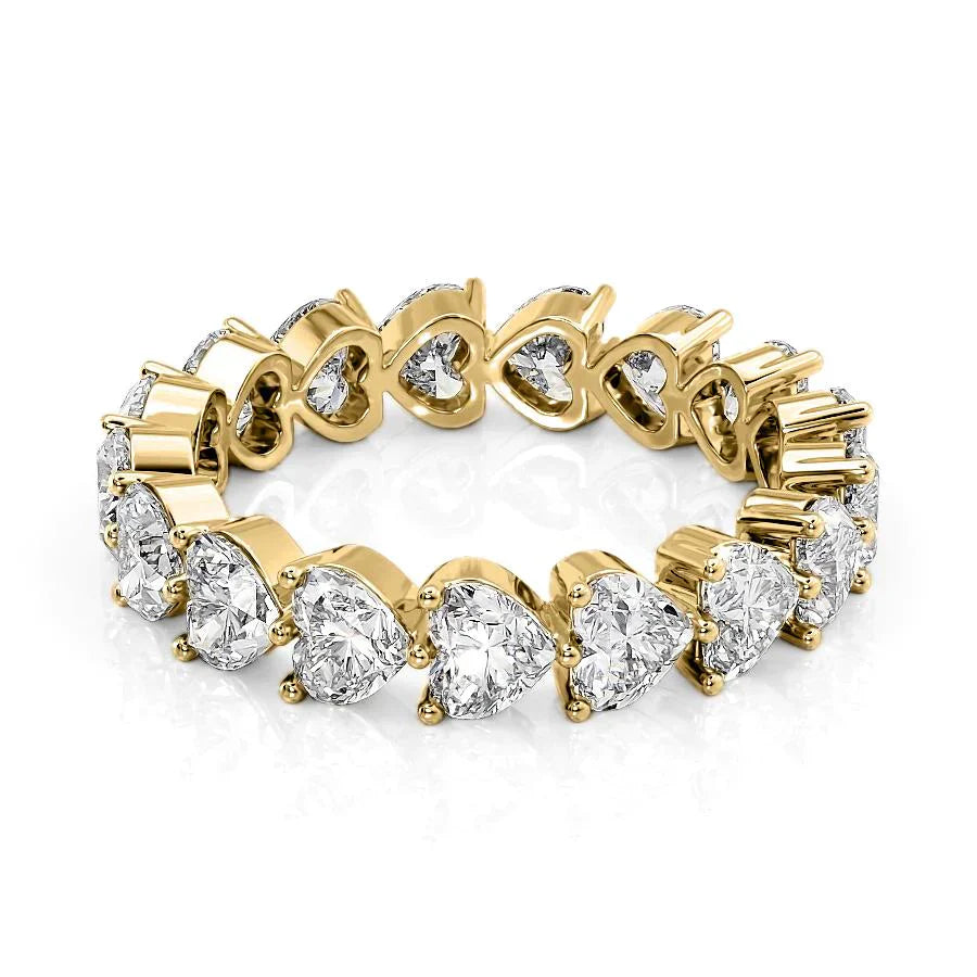Heart Lab Grown Diamond Shared Prong Eternity Band, EF Color, VS Clarity, IGI Certified Ring