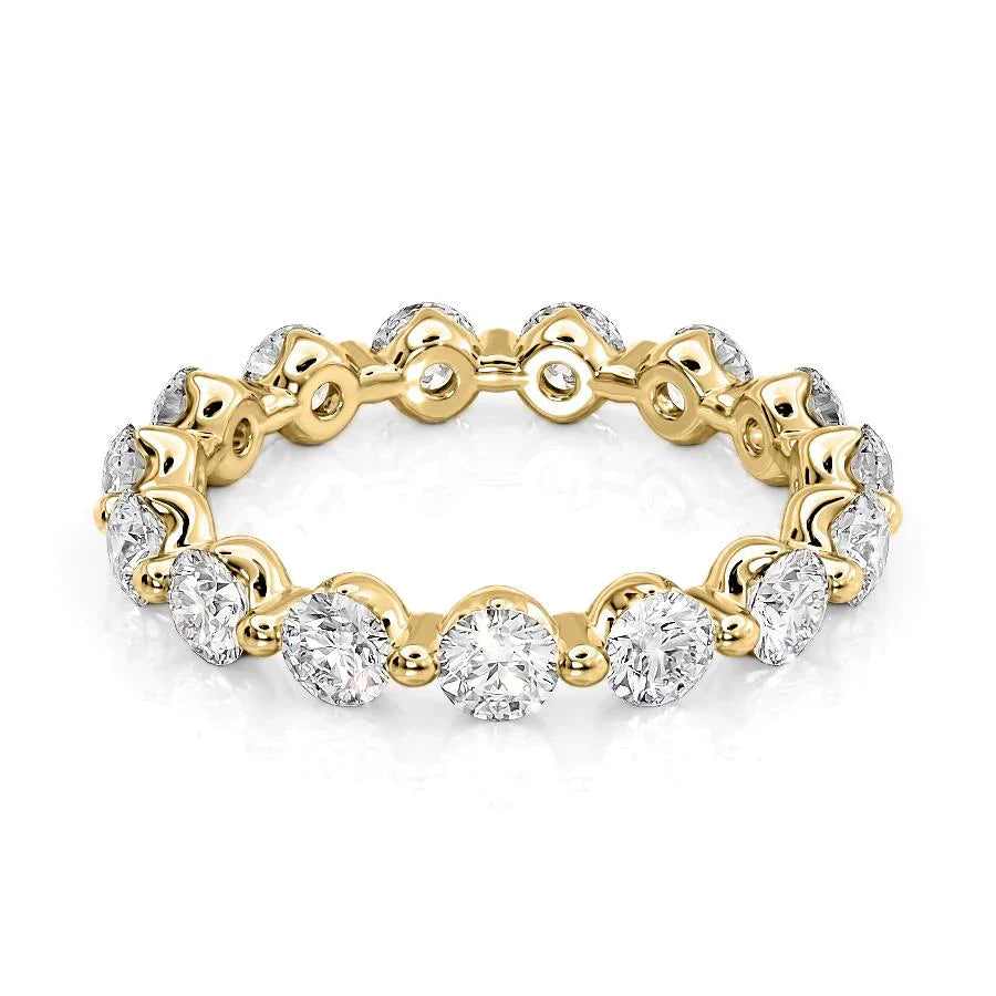 Round Lab Grown Diamond Shared Prong Eternity Band, EF Color, VS Clarity, IGI Certified Ring