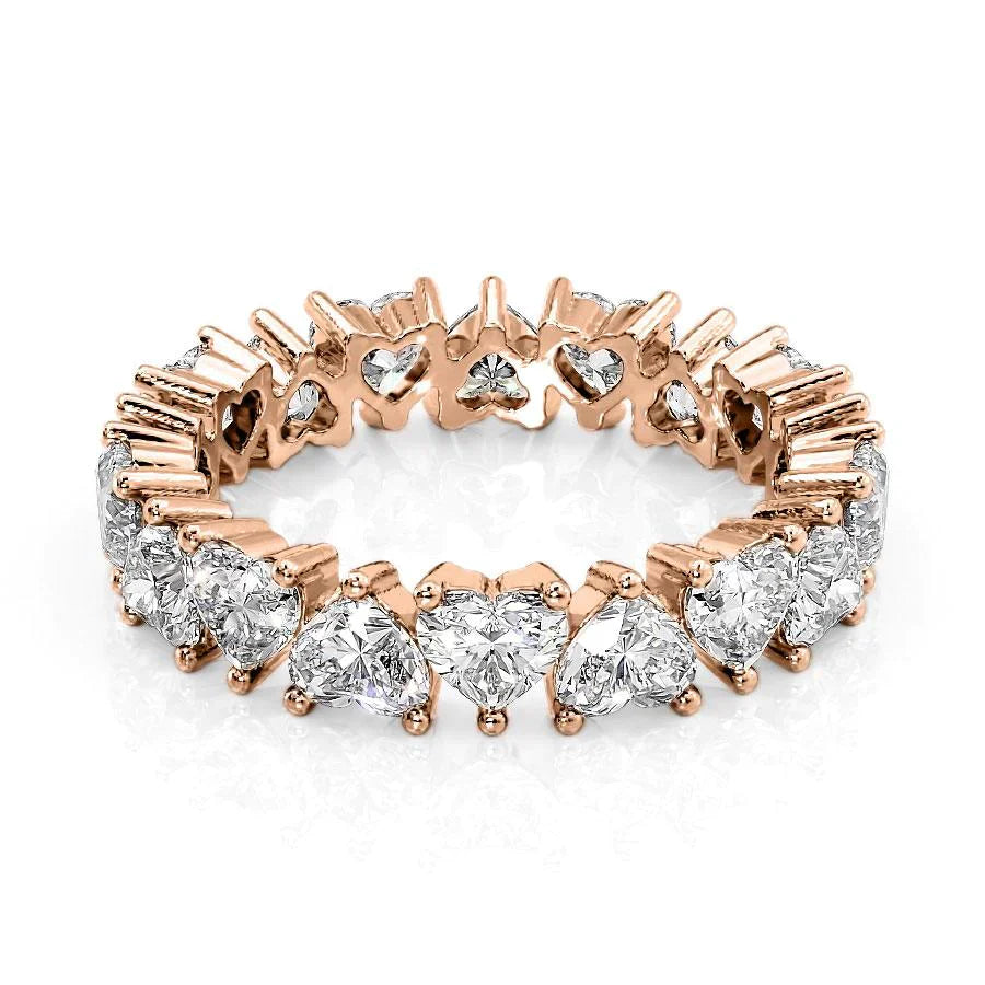 Heart Lab Grown Diamond Eternity Band, EF Color, VS Clarity, IGI Certified Ring