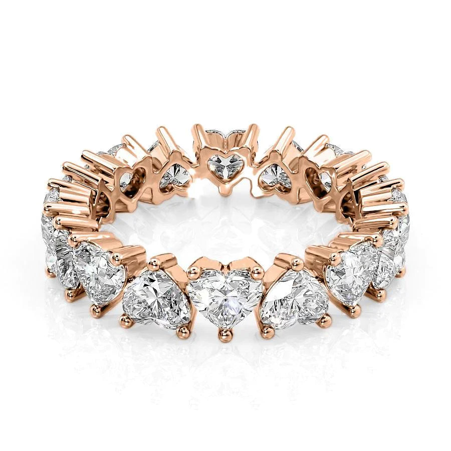 Heart Lab Grown Diamond Eternity Band, EF Color, VS Clarity, IGI Certified Ring