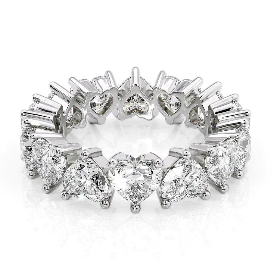 Heart Lab Grown Diamond Eternity Band, EF Color, VS Clarity, IGI Certified Ring