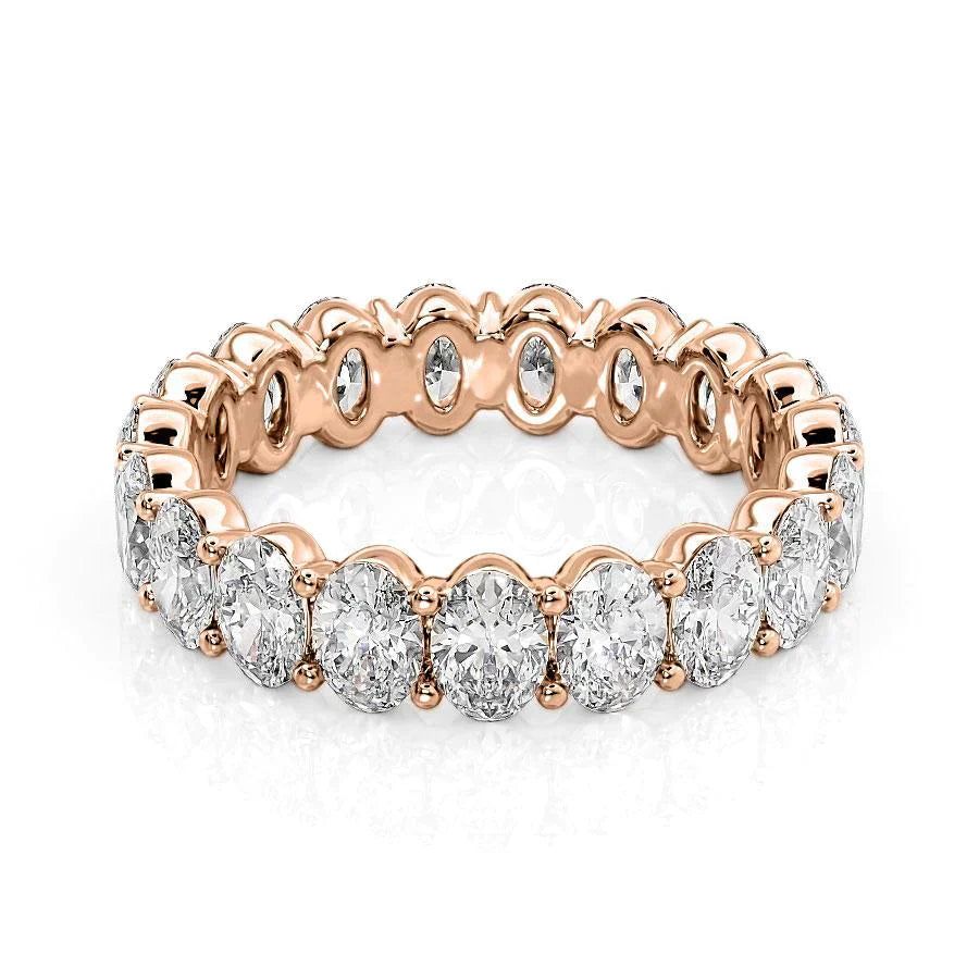 Oval Lab Grown Diamond Eternity Band, EF Color, VS Clarity, IGI Certified