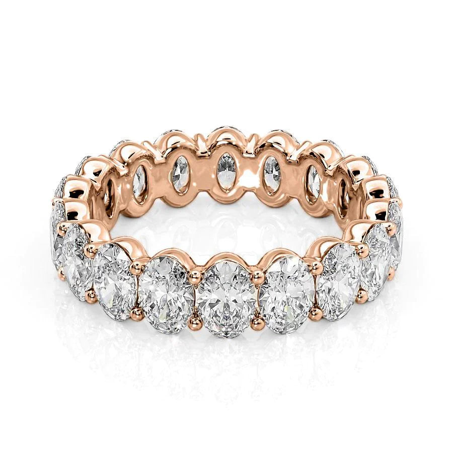 Oval Lab Grown Diamond Eternity Band, EF Color, VS Clarity, IGI Certified
