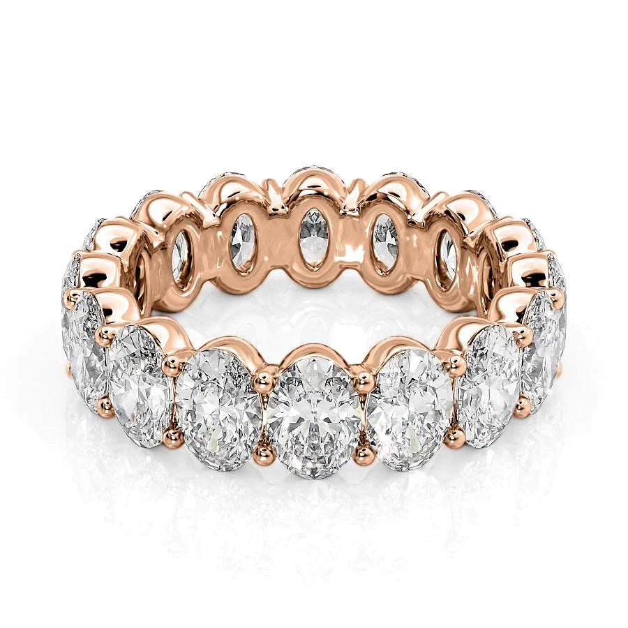 Oval Lab Grown Diamond Eternity Band, EF Color, VS Clarity, IGI Certified