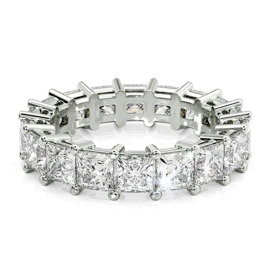 Princess Cut Lab Grown Diamond Eternity, EF Color, VS Clarity, IGI Certified Ring