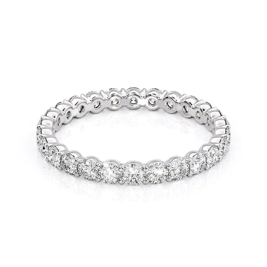 Round Lab Grown Diamond Classic look Eternity Band, EF Color, VS Clarity, IGI Certified Ring