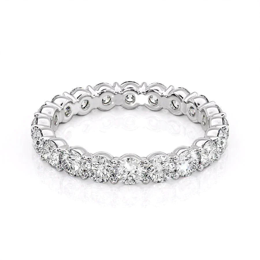 Round Lab Grown Diamond Classic look Eternity Band, EF Color, VS Clarity, IGI Certified Ring