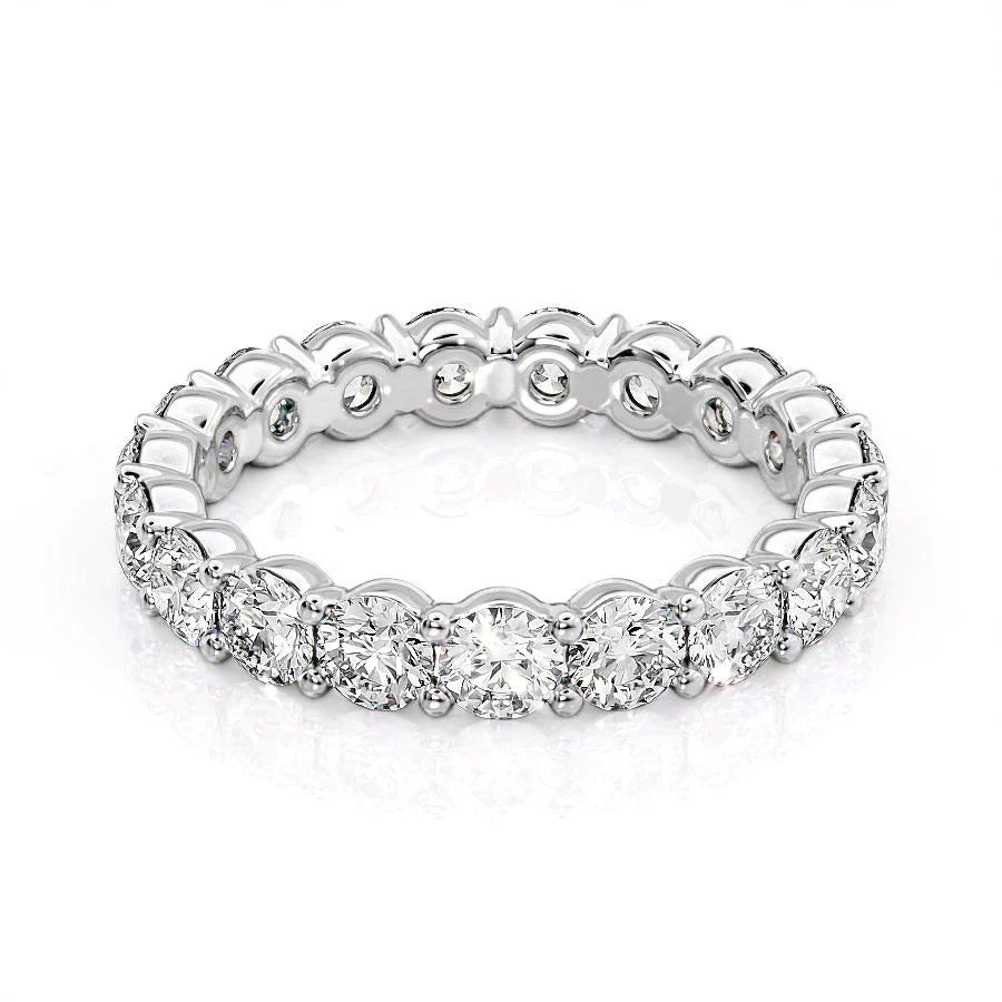 Round Lab Grown Diamond Classic look Eternity Band, EF Color, VS Clarity, IGI Certified Ring