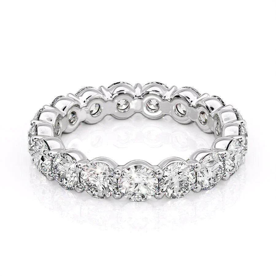 Round Lab Grown Diamond Classic look Eternity Band, EF Color, VS Clarity, IGI Certified Ring