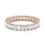Rose :: Oramara 3ct emerald u prong lab grown diamond eternity ring IGI certified rose gold