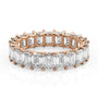 Rose :: Oramara 5.5ct emerald u prong lab grown diamond eternity ring IGI certified rose gold ultra luxury band