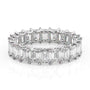 White :: Oramara 5.5ct emerald u prong lab grown diamond eternity ring IGI certified white gold ultra luxury band