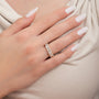 Yellow :: classic 4 carat emerald lab grown diamond eternity ring yellow gold statement band