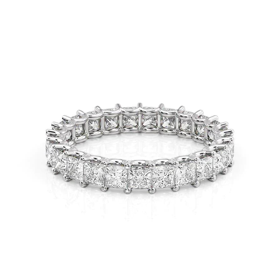Princess Lab Grown Diamond U Prong Eternity Band, EF Color, VS Clarity, IGI Certified Ring
