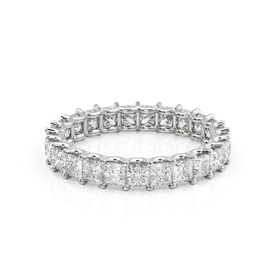 Princess Lab Grown Diamond U Prong Eternity Band, EF Color, VS Clarity, IGI Certified Ring