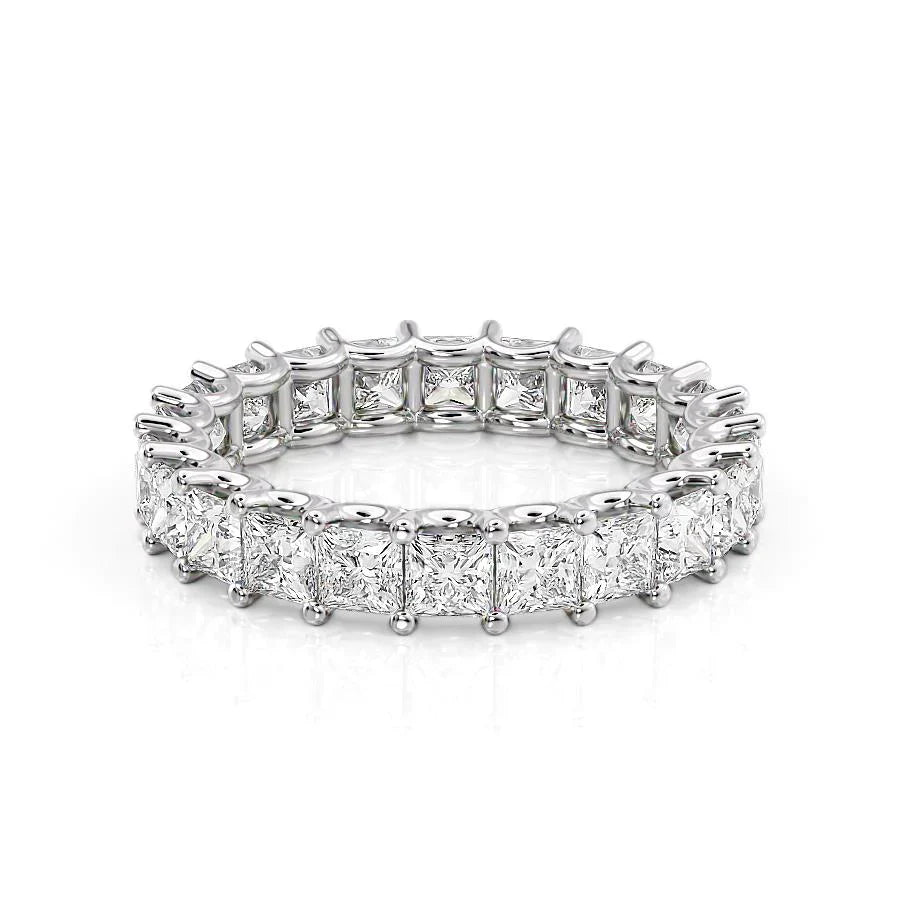 Princess Lab Grown Diamond U Prong Eternity Band, EF Color, VS Clarity, IGI Certified Ring