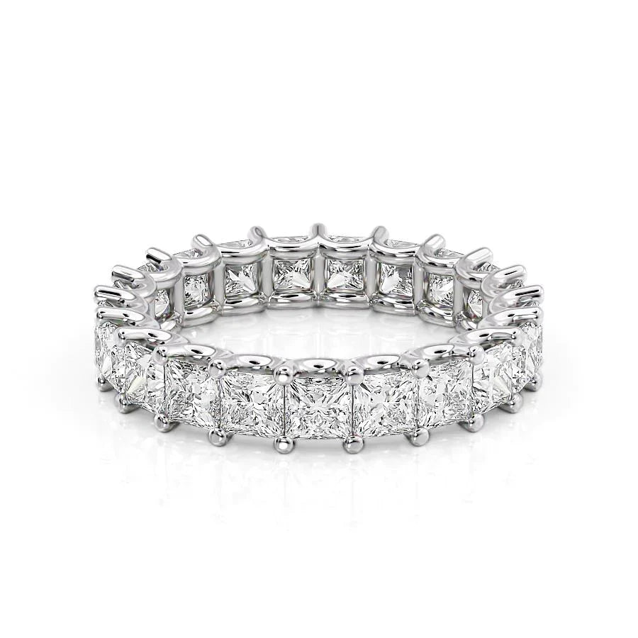 Princess Lab Grown Diamond U Prong Eternity Band, EF Color, VS Clarity, IGI Certified Ring