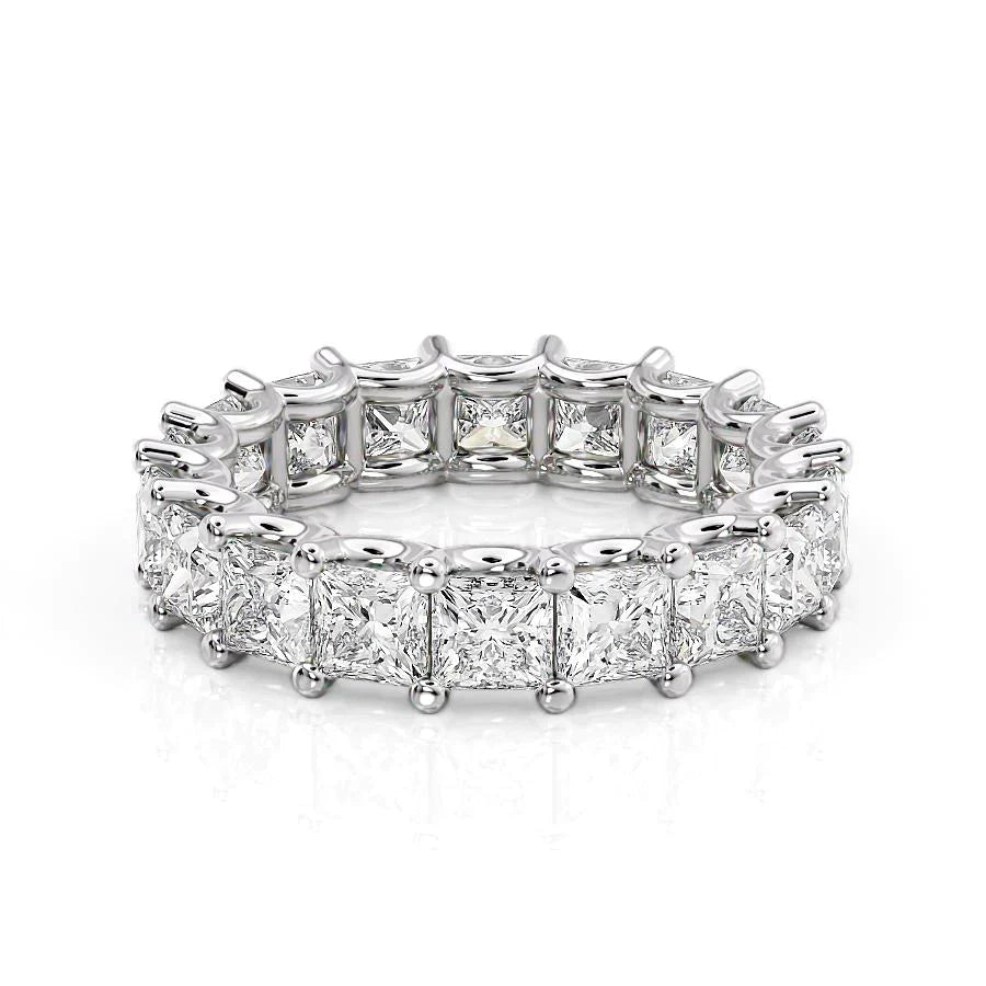 Princess Lab Grown Diamond U Prong Eternity Band, EF Color, VS Clarity, IGI Certified Ring