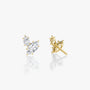 Yellow :: modern marquise toi et moi diamond stud earrings lab grown white gold contemporary fine jewelry