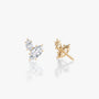 Rose :: fine jewelry marquise toi et moi lab grown diamond earrings two stone design white gold elegant style