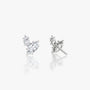 White :: dual stone lab grown diamond stud earrings marquise toi et moi style white gold elegant fine jewelry