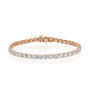 rose :: 13 carat round lab grown diamond tennis bracelet IGI certified

