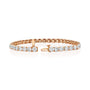rose :: 13ct lab grown diamond tennis bracelet round brilliant diamonds
