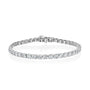 white :: 13ct lab grown diamond tennis bracelet round brilliant diamonds
