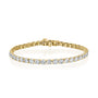 yellow :: 13 carat round lab grown diamond tennis bracelet IGI certified
