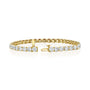 yellow :: 13ct lab grown diamond tennis bracelet round brilliant diamonds

