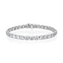 white :: 16.5 carat round lab grown diamond tennis bracelet IGI certified
