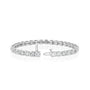 white :: 16.5ct lab grown diamond tennis bracelet round brilliant diamonds
