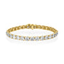 yellow :: 16.5 carat round lab grown diamond tennis bracelet IGI certified

