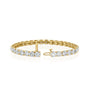 yellow :: 16.5ct lab grown diamond tennis bracelet round brilliant diamonds
