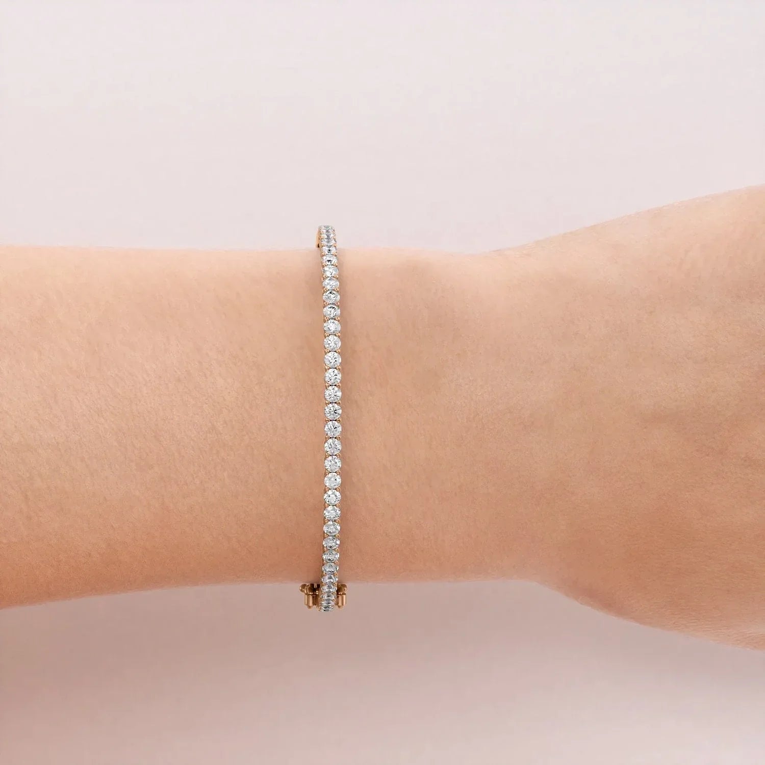 Round Lab Grown Diamond Eternity Bangle Bracelet, EF Color,VS Clarity ,IGI Certificate