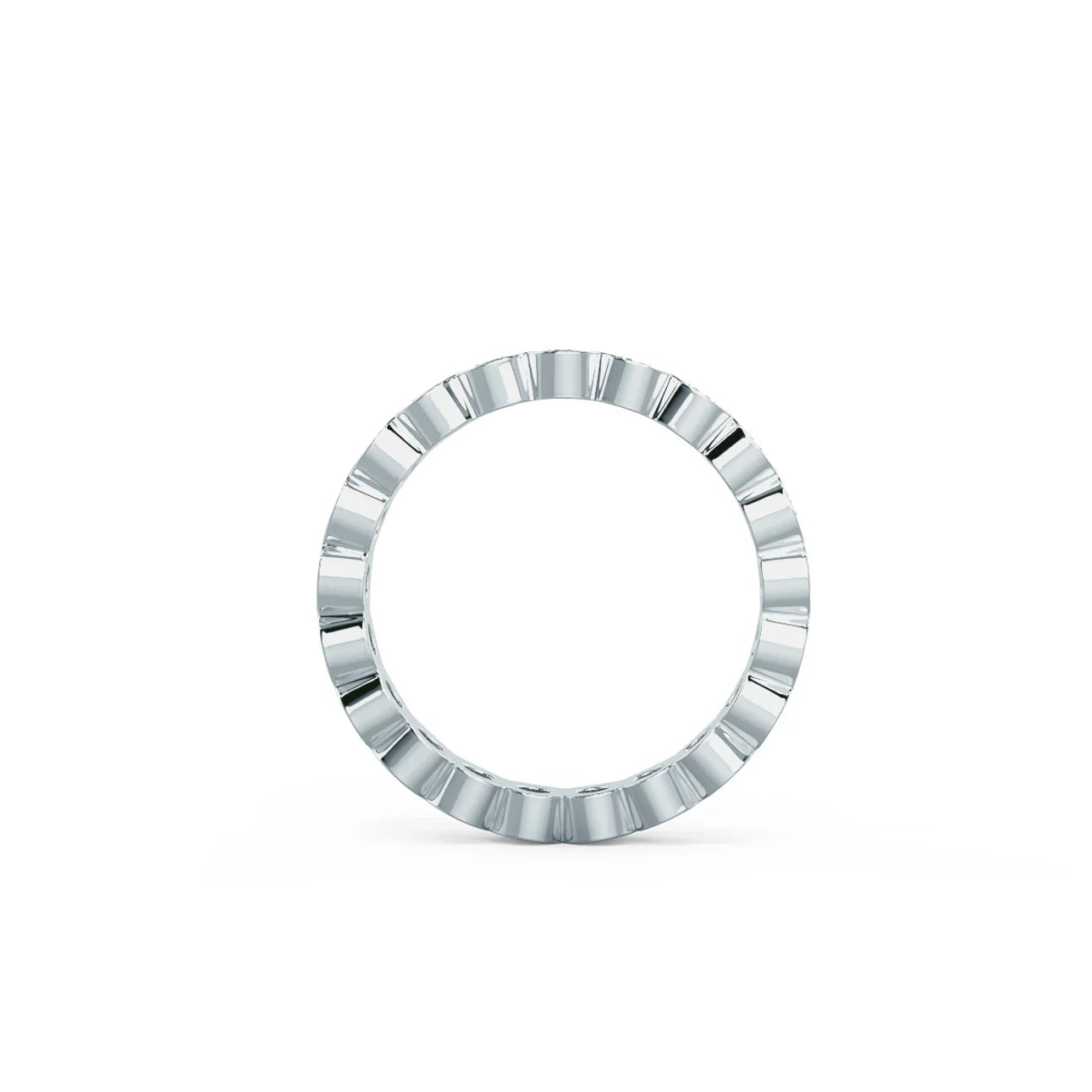 Bezel Lab Grown Diamond Eternity Band, EF Color, VS Clarity, IGI Certificate
