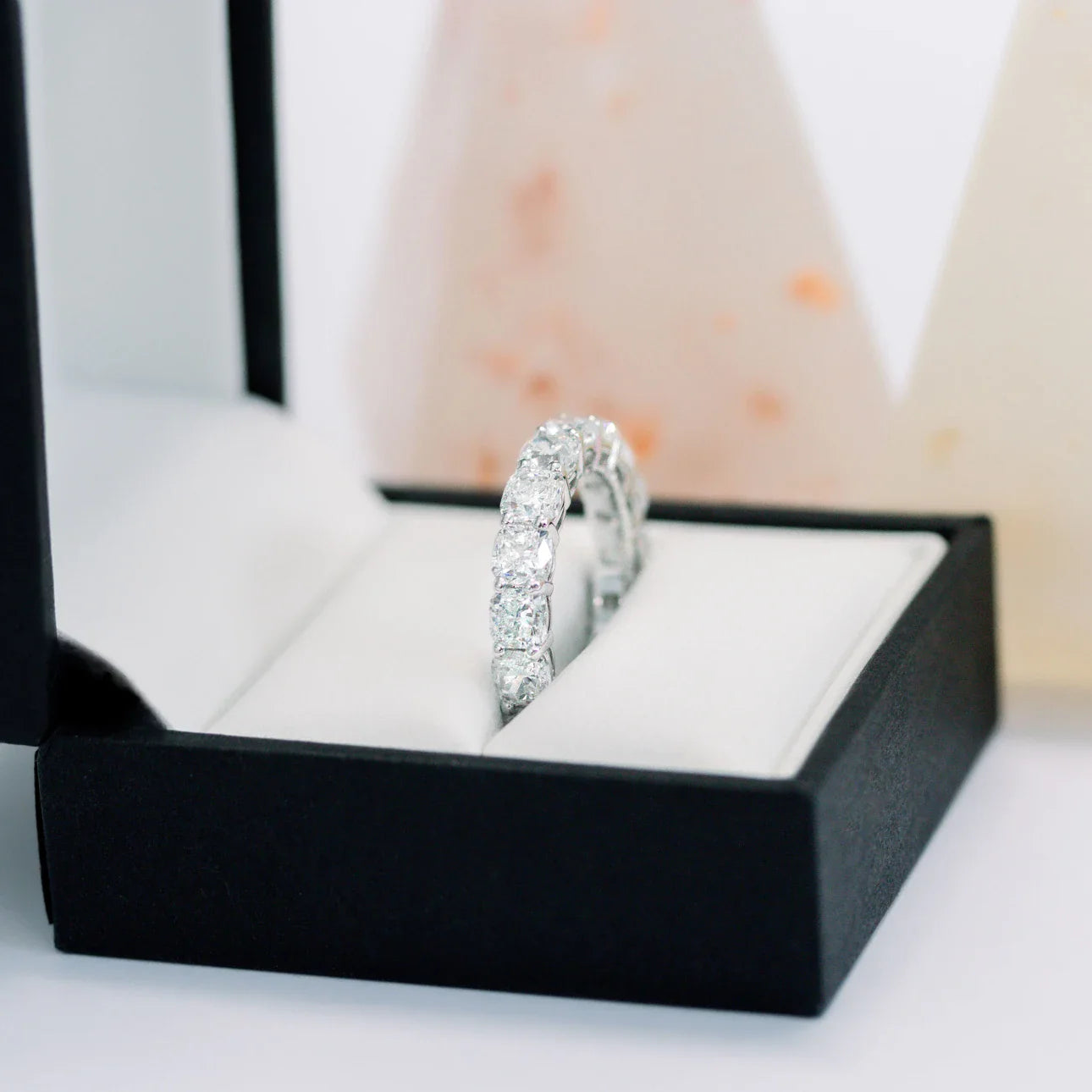 Cushion Lab Grown Diamond Eternity  Band, EF Color, VS Clarity, IGI Certified