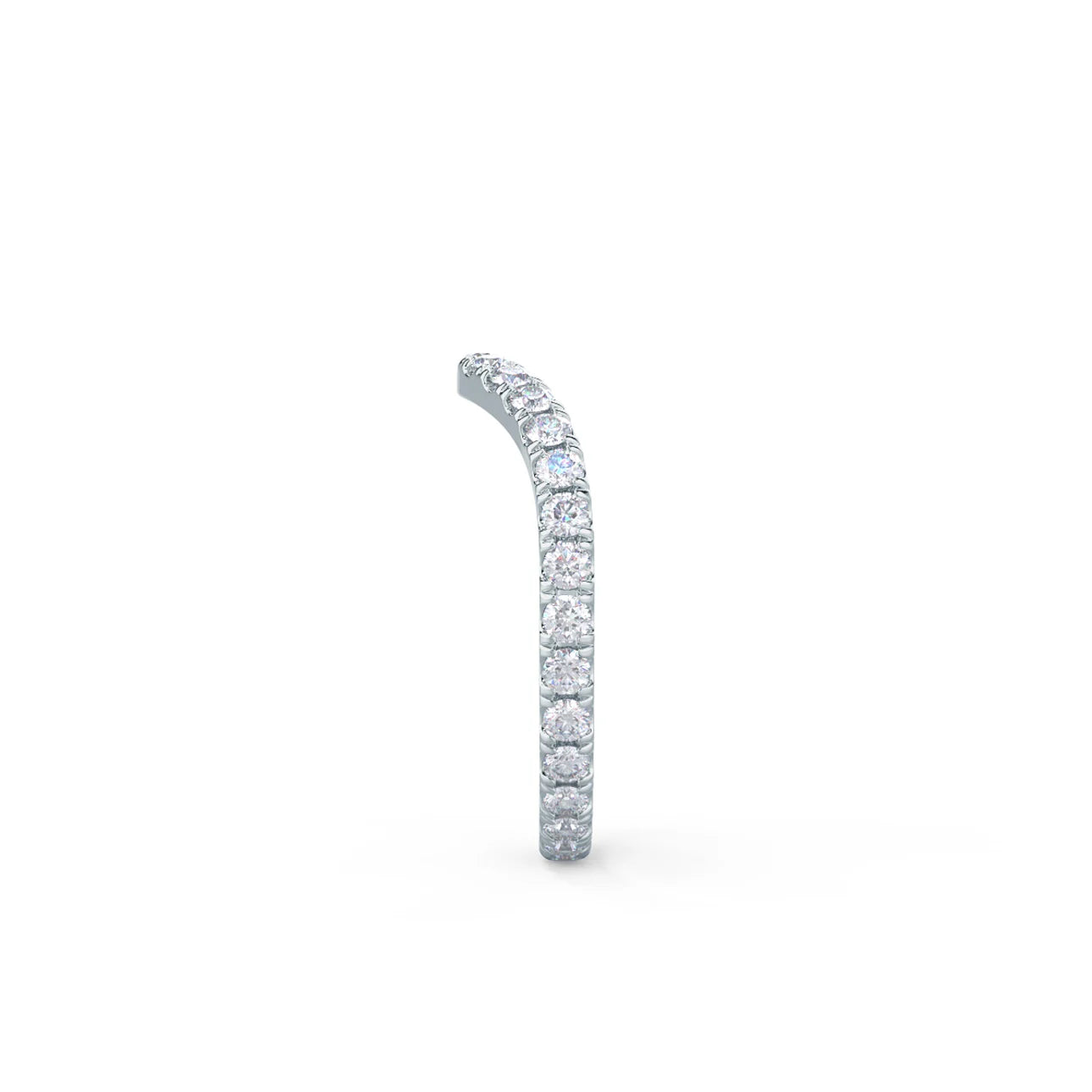 Round Pave Contoured Eternity Band, EF Color, VS Clarity - IGI CErtificate