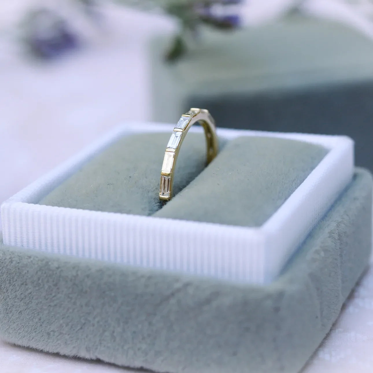 Baguette East-West Lab Grown Diamond Eternity Band, EF Color, VS Clarity, IGI certified